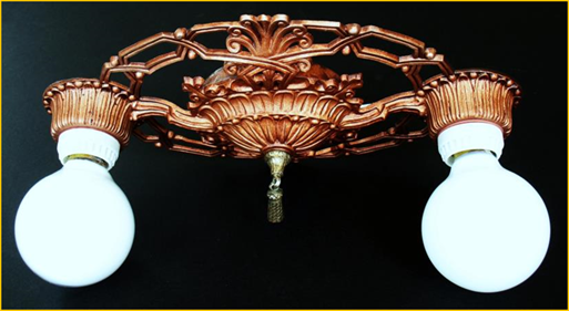 Title: Flush Mount 1920s Ceiling Light